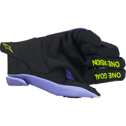 Alpinestars Youth Radar Gloves - Purple/Fluo Yellow_2561789