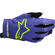 Alpinestars Youth Radar Gloves - Purple/Fluo Yellow_2565637