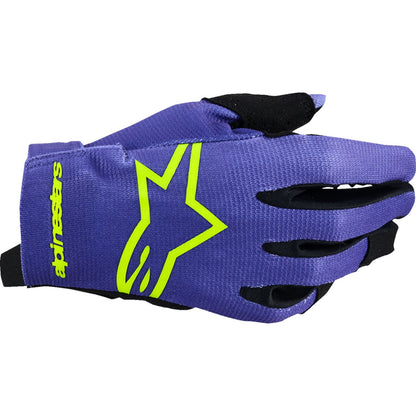 Alpinestars Youth Radar Gloves - Purple/Fluo Yellow_2565637