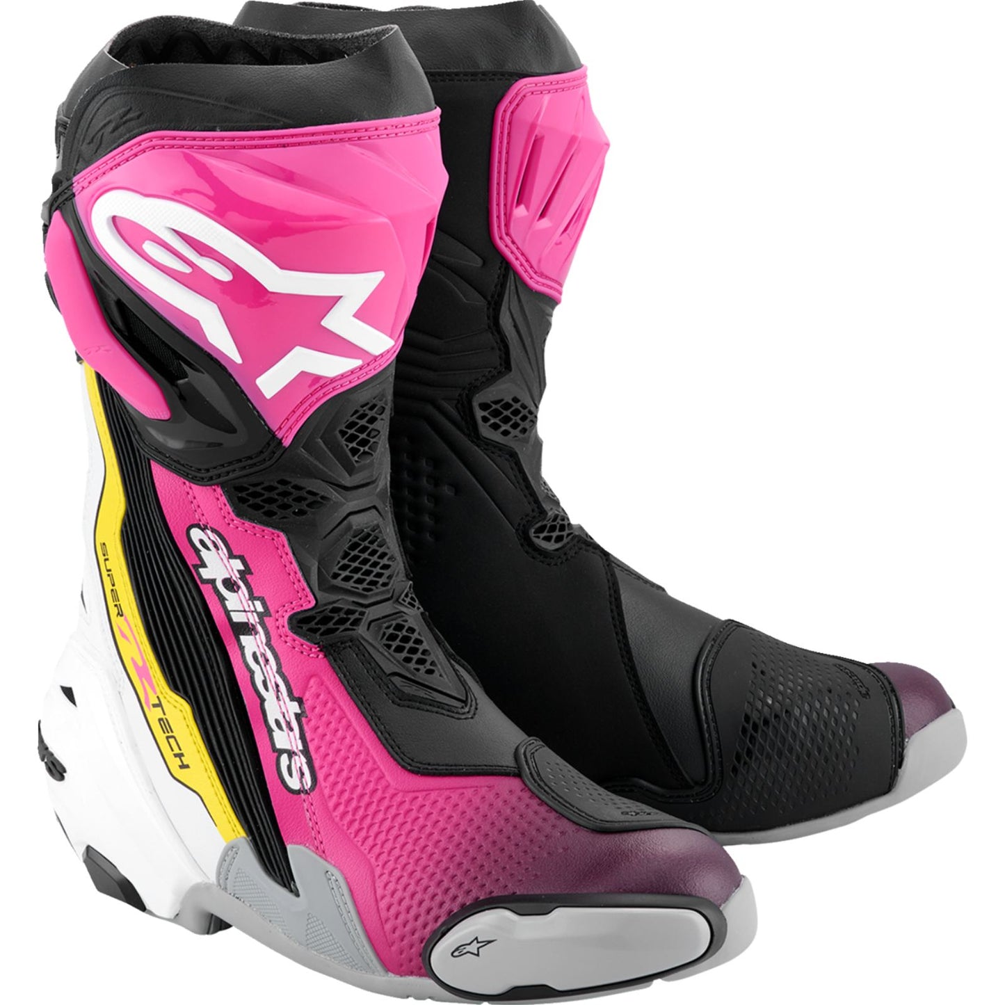 Alpinestars Supertech R Boots - Black/Magenta/White/Yellow_2559089