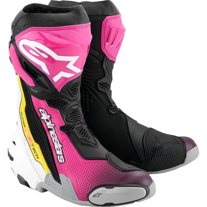 Alpinestars Supertech R Boots - Black/Magenta/White/Yellow_2559089