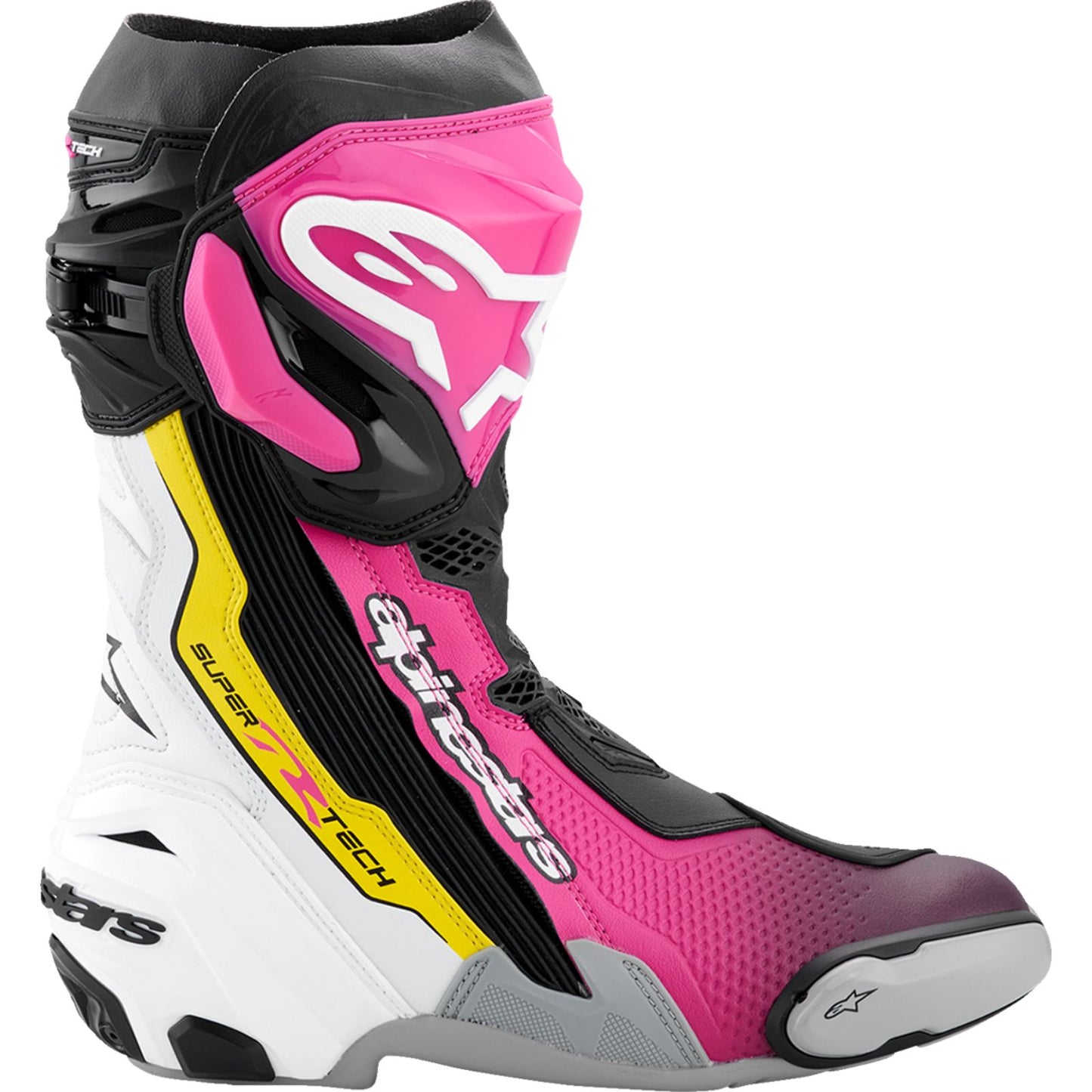 Alpinestars Supertech R Boots - Black/Magenta/White/Yellow_2562319