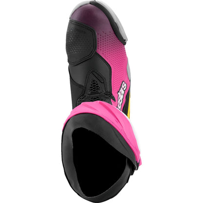 Alpinestars Supertech R Boots - Black/Magenta/White/Yellow_2562502