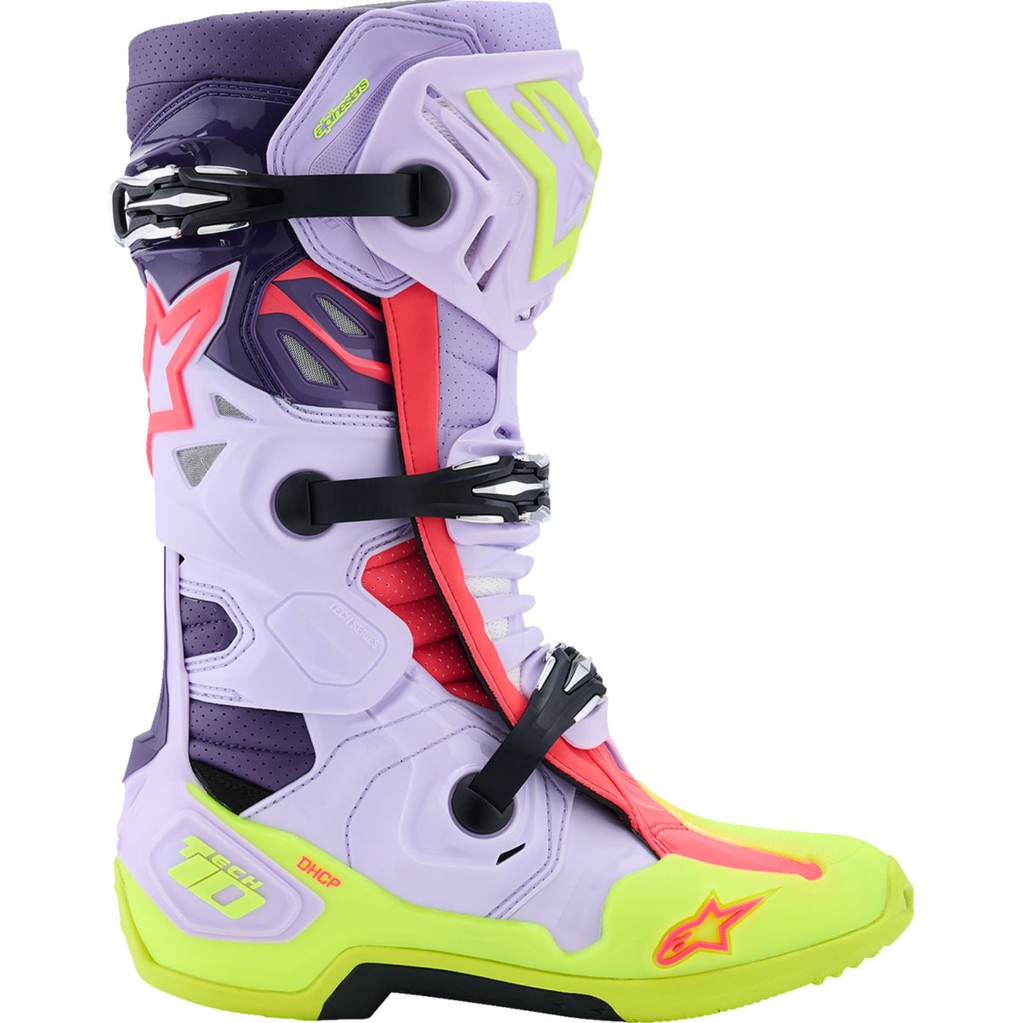 Alpinestars Tech 10 Supervented Boots -Purple/Yellow/Diva Pink US 14/EU 49.5 [MPN: 2010520-3150-14]_2560586