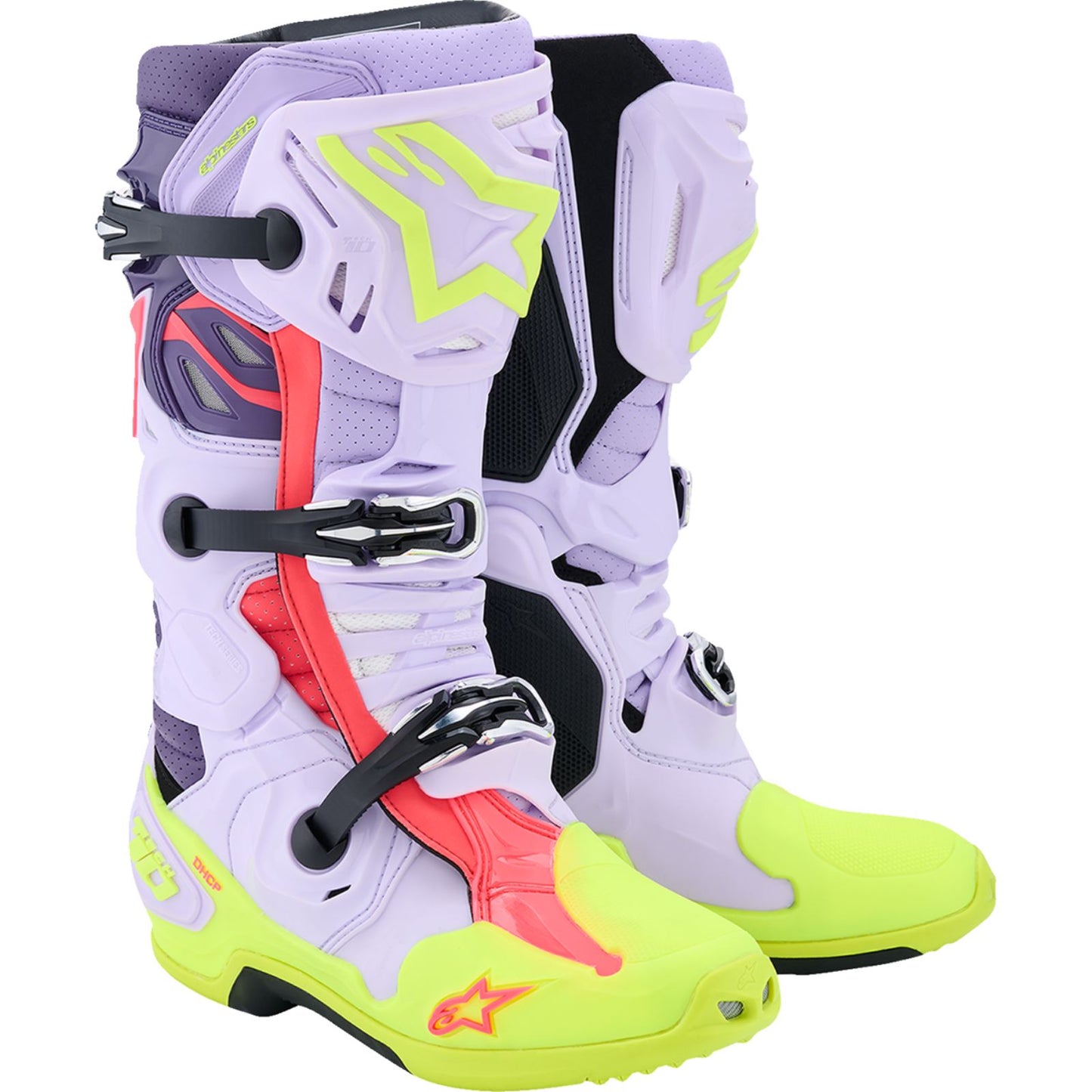 Alpinestars Tech 10 Supervented Boots -Purple/Yellow/Diva Pink US 14/EU 49.5 [MPN: 2010520-3150-14]_2563364