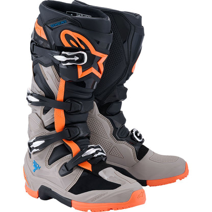 Alpinestars Tech 7 Enduro Boots - Black/Warm Gray/Fluorescent Orange - US 7 [MPN: 2010426-1562-7]_2563057