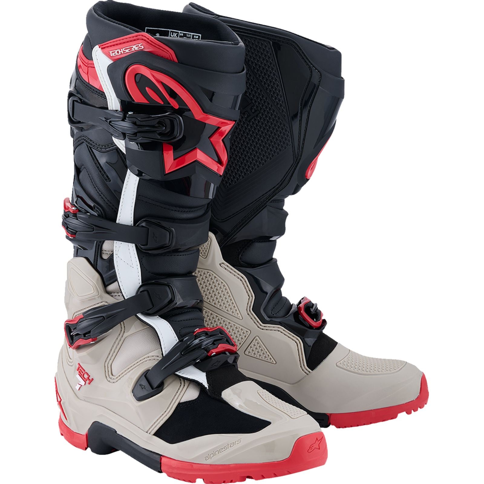 Alpinestars Tech 7 Enduro Boots - Black/Light Gray/Bright Red - US 14 [MPN: 2010426-1903-14]_2561923