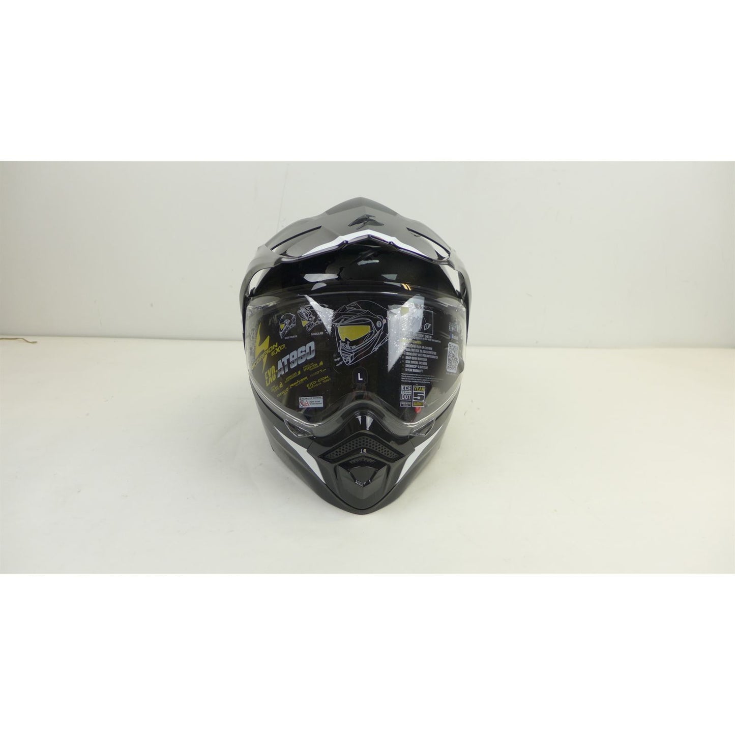 ScorpionEXO Exo-AT960 Helmet - Topographic Black/White - Large OPEN BOX [MPN: 96-1025]_2571441
