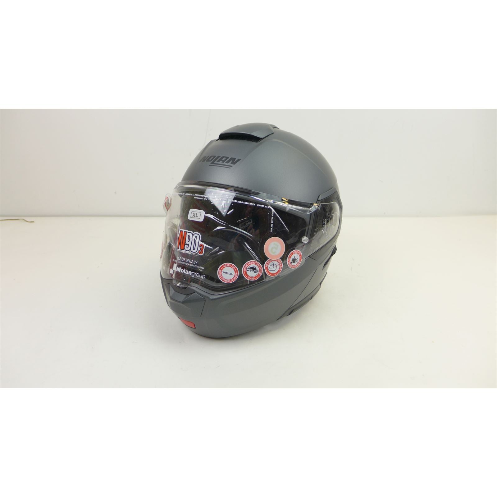 Nolan Helmets N90-3 Solid Helmet Flat Vulcan Grey, XL OPEN BOX [MPN: N935270330026]_2571440
