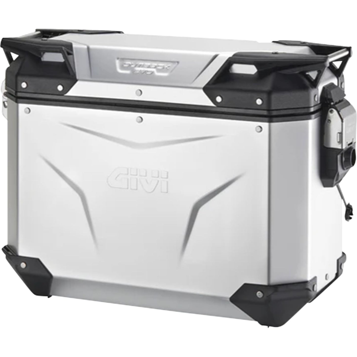 Givi Outback Evo Side Case - Left - 37/Liter - Silver Anodized [MPN: OBKEV37AAL]_2572475