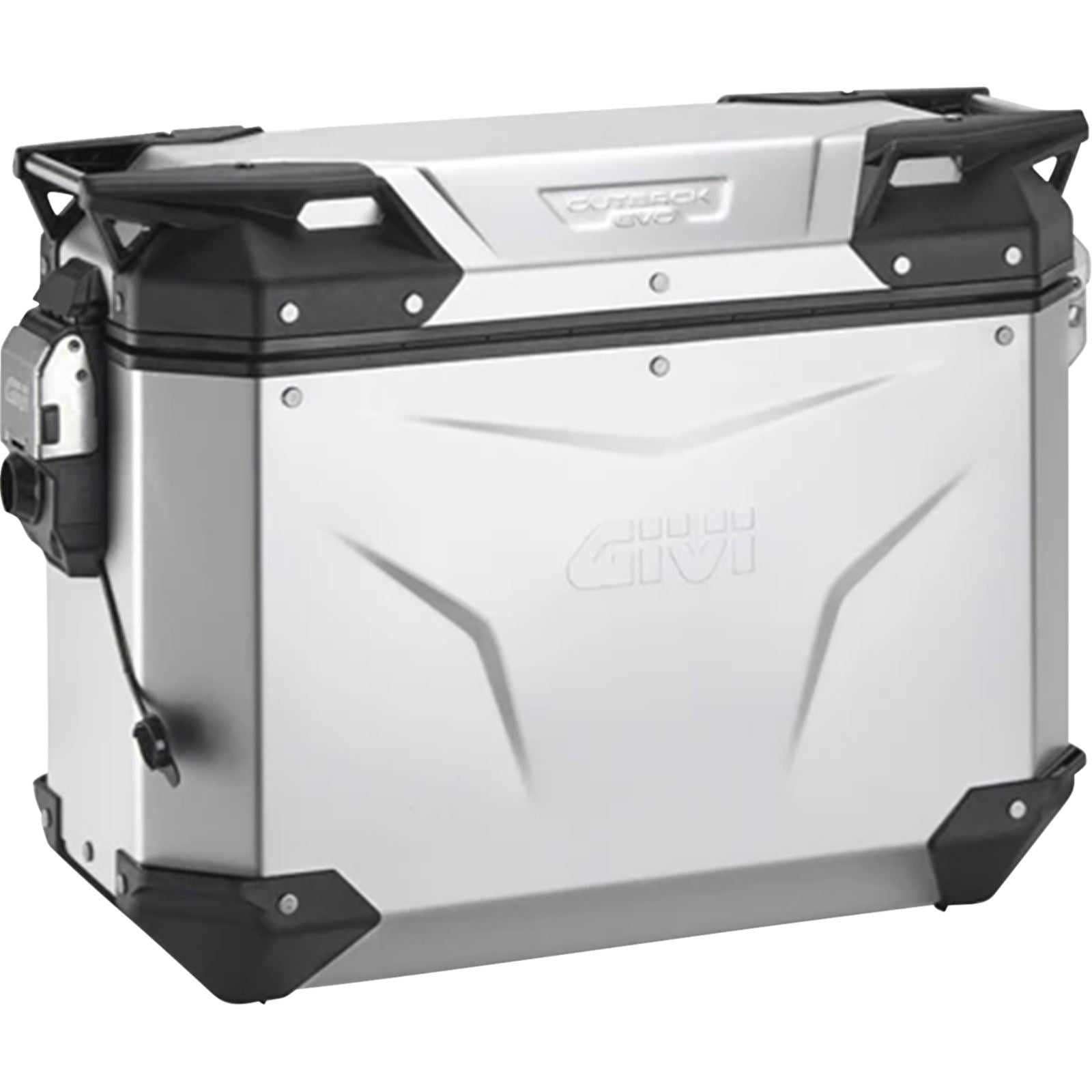Givi Outback Evo Side Case - Right - 37/Liter - Silver Anodized [MPN: OBKEV37AAR]_2572577