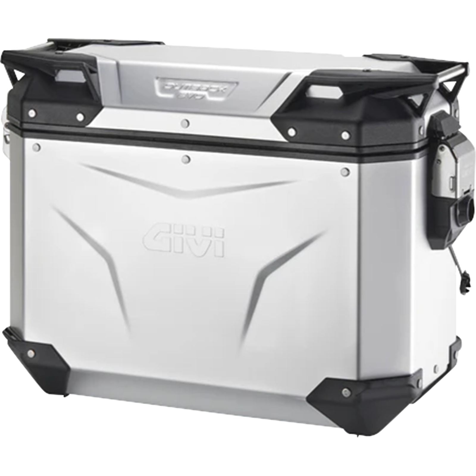 Givi Outback Evo Side Case - Right - 37/Liter - Silver Anodized [MPN: OBKEV37AAR]_2572578