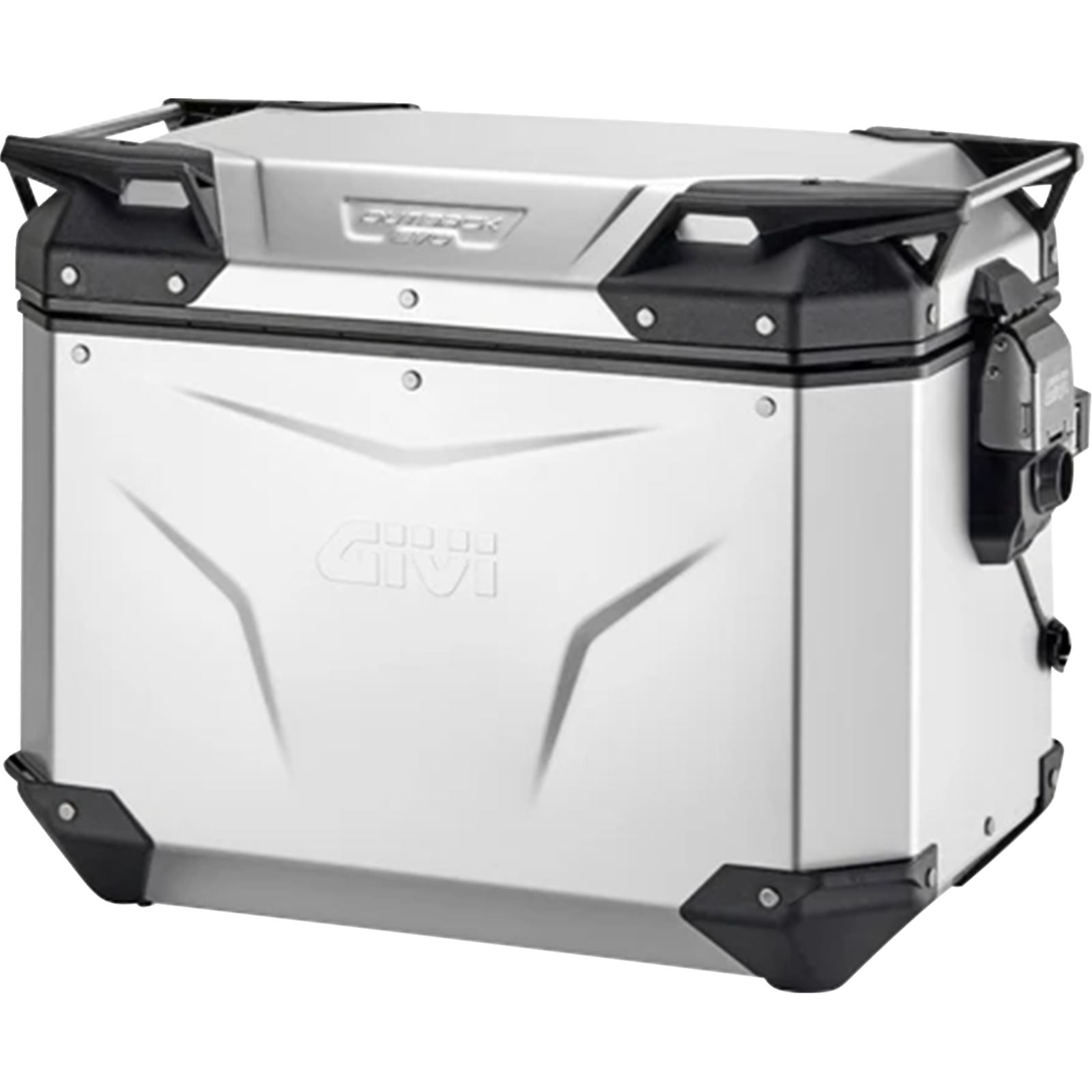 Givi Outback Evo Side Case - Right - 48/Liter - Silver Anodized [MPN: OBKEV48AAR]_2572511
