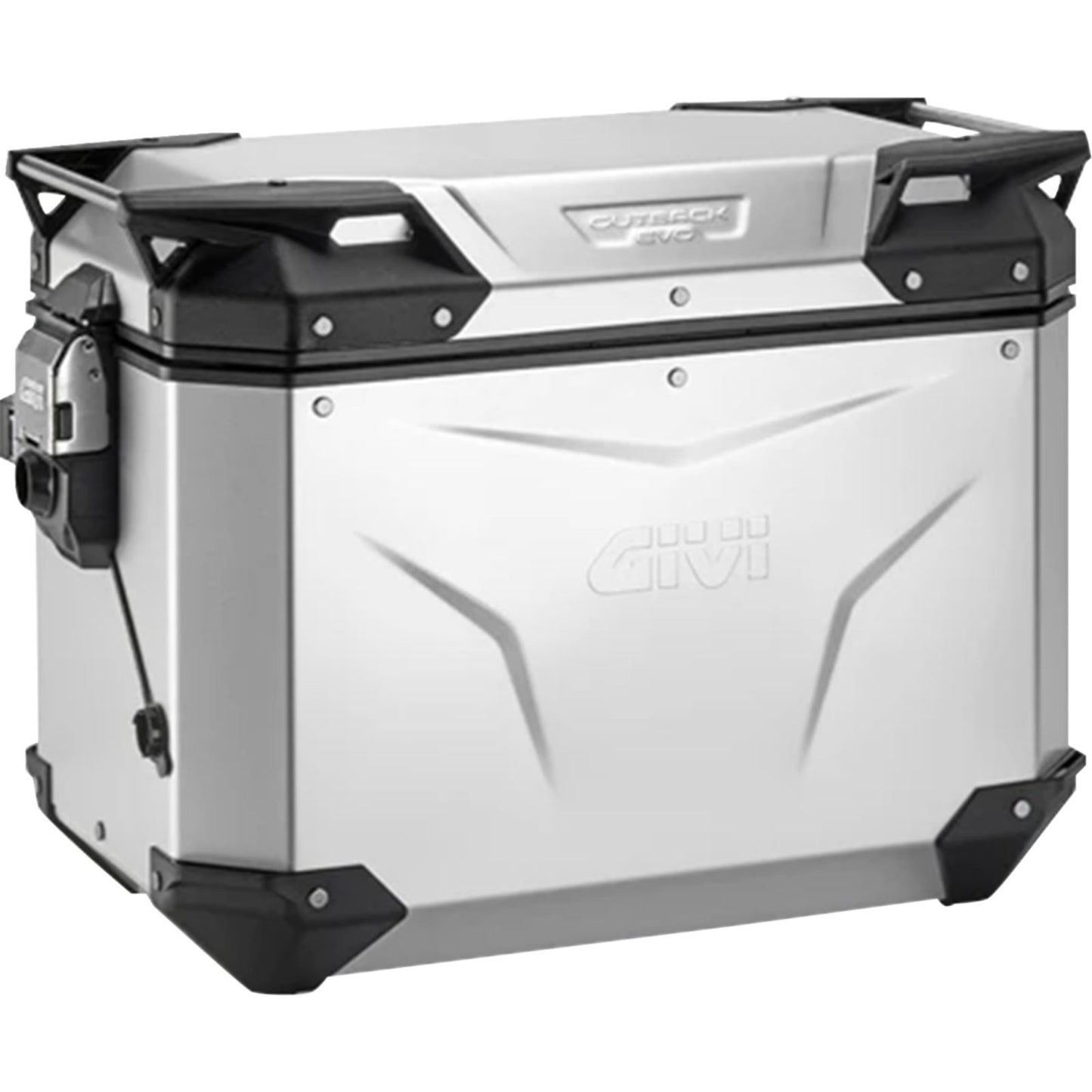 Givi Outback Evo Side Case - Right - 48/Liter - Silver Anodized [MPN: OBKEV48AAR]_2572512