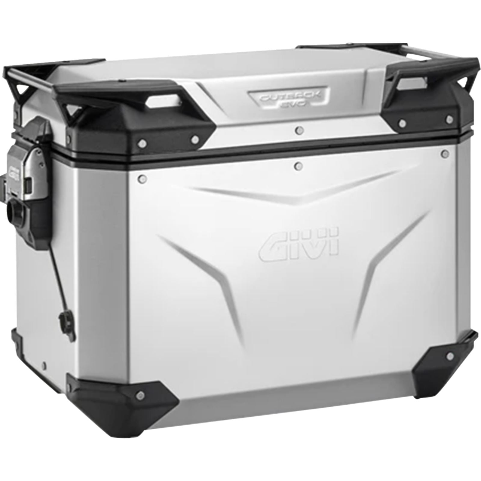 Givi Outback Evo Side Case - Right - 48/Liter - Silver Anodized [MPN: OBKEV48AAR]_2572512