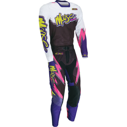 Moose Offroad Sahara LE Pants - White/Black/Purple_2576348