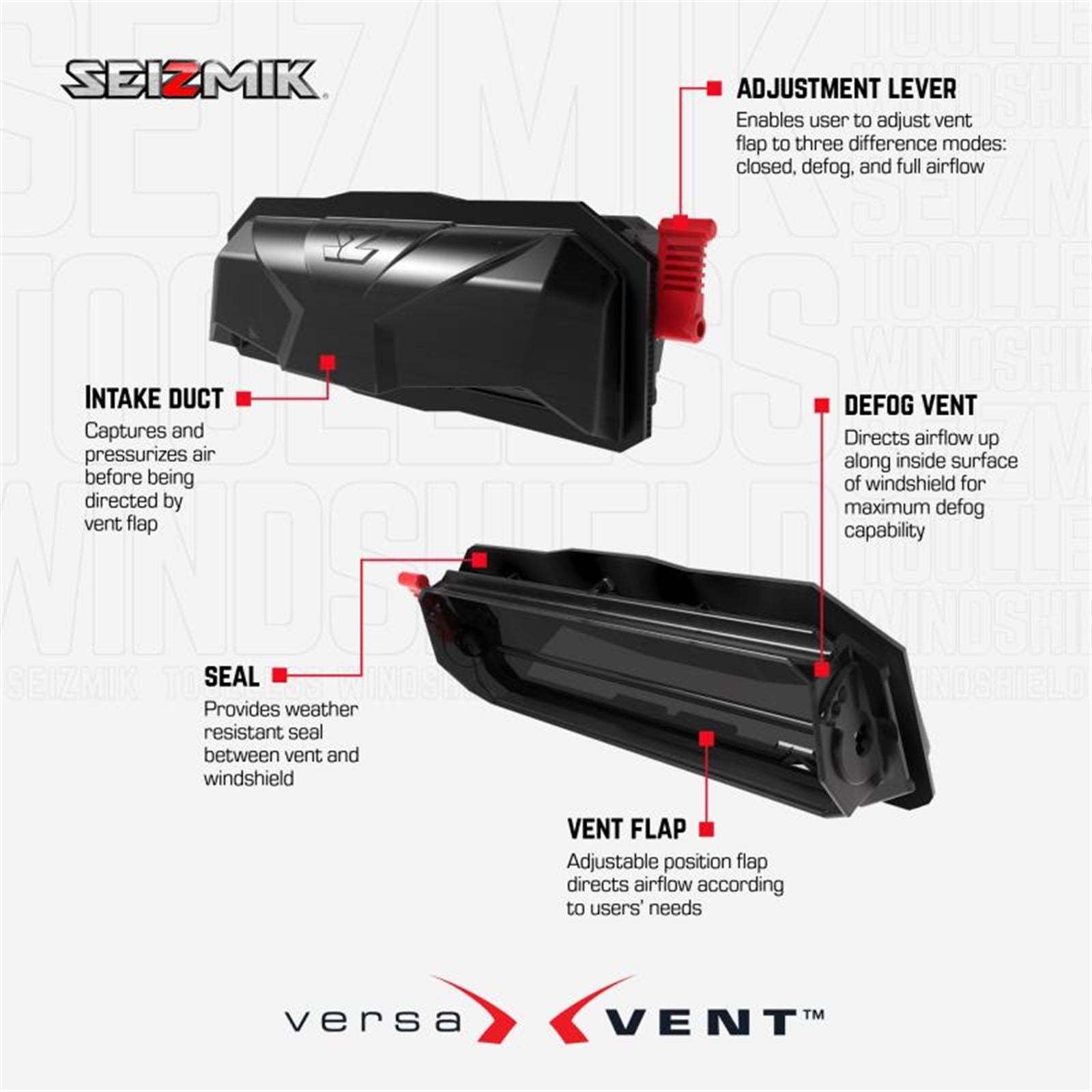 Seizmik Tool-less Front Windshield UV fits '21-25 Honda Talon/4 [MPN: 50-55339KIT]_2683166