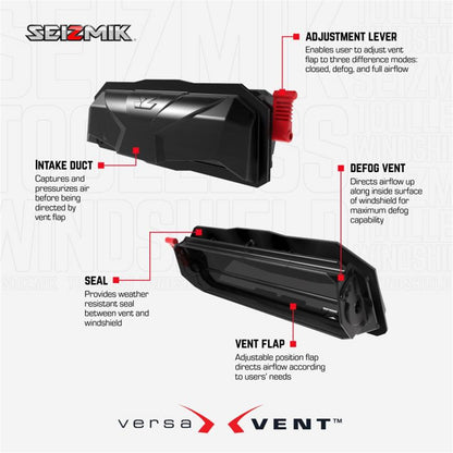 Seizmik Tool-less Front Windshield UV fits '21-25 Honda Talon/4 [MPN: 50-55339KIT]_2683166