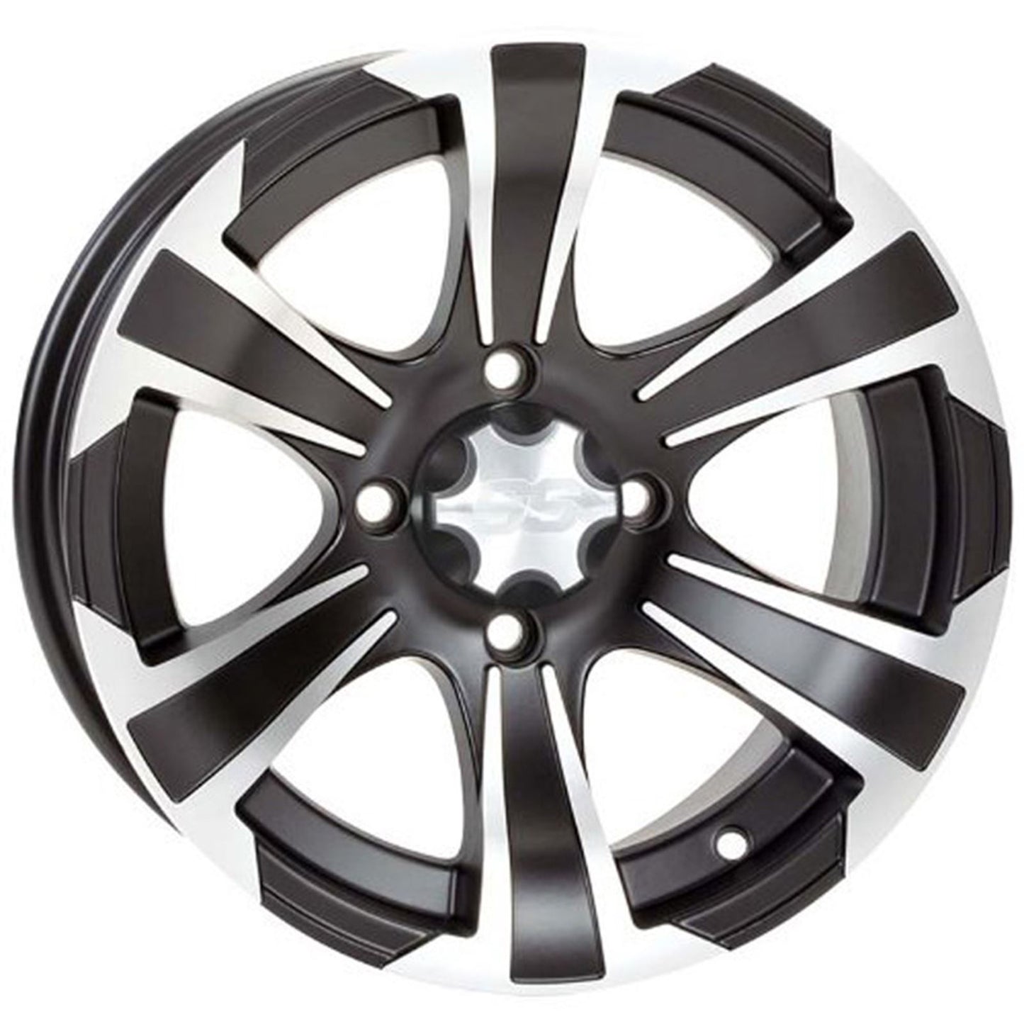 ITP SS312 Alloy Wheel - Front/Rear - Black Machined - 12x7 - 4/110 - 5+2 1228439536B_596008