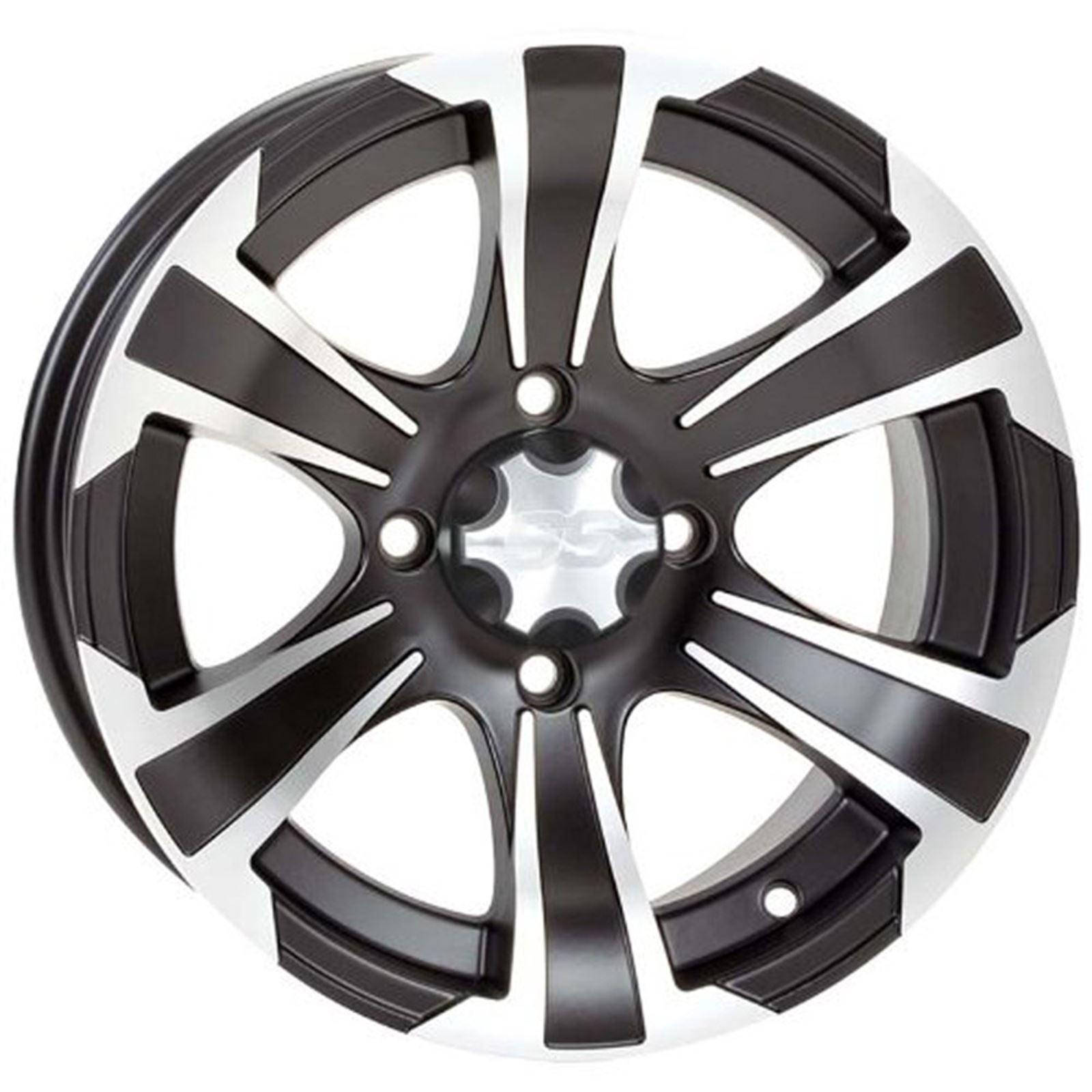 ITP SS312 Alloy Wheel - Front/Rear - Black Machined - 12x7 - 4/110 - 5+2 1228439536B_596008