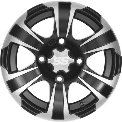 ITP SS312 Alloy Wheel - Front/Rear - Black Machined - 12x7 - 4/156 - 4+3 1228441536B_215005