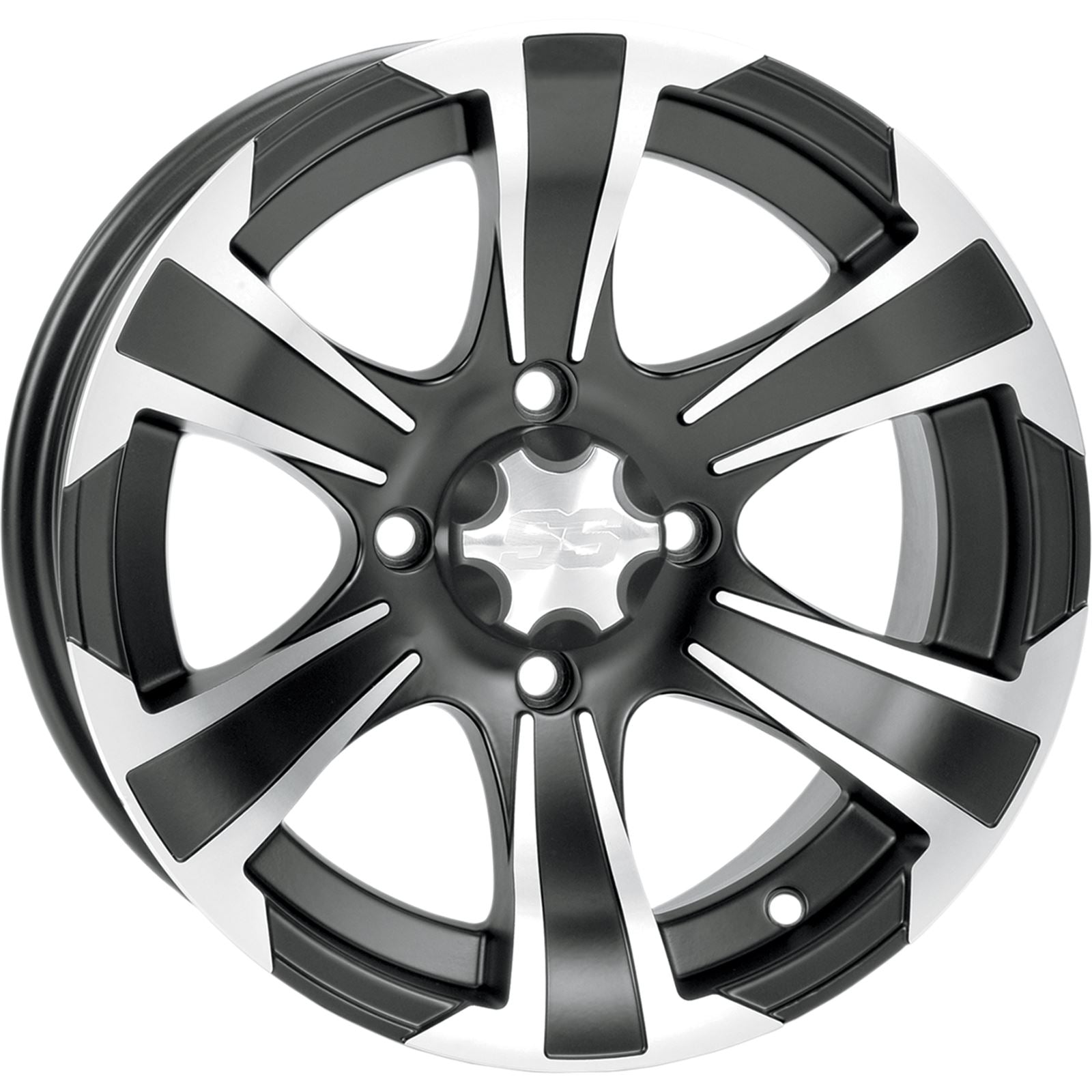 ITP SS312 Alloy Wheel - Front/Rear - Black Machined - 12x7 - 4/137 - 5+2 1228442536B_397802