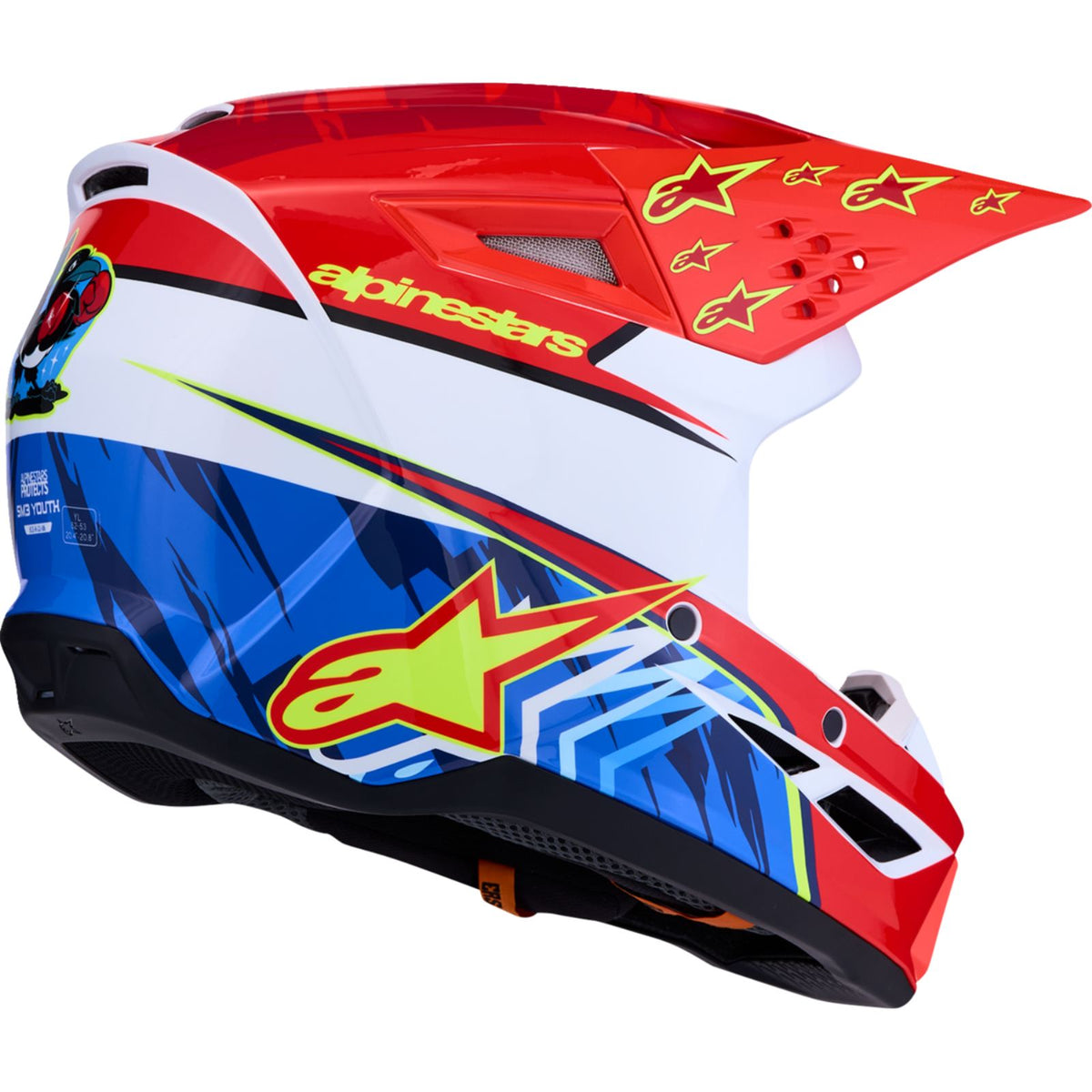 Alpinestars Youth SM3 Helmet - Falcon - Red Fluo/White/Blue/Yellow Fluo_2700878