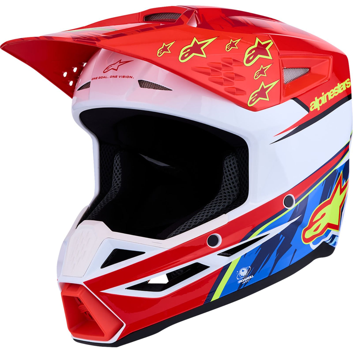 Alpinestars Youth SM3 Helmet - Falcon - Red Fluo/White/Blue/Yellow Fluo_2701633