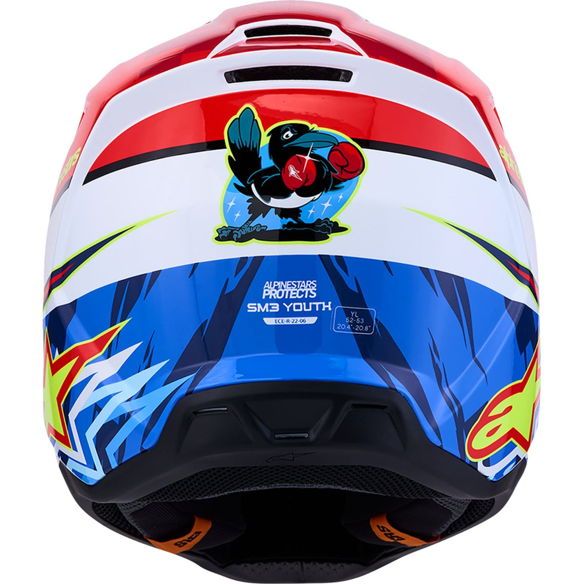 Alpinestars Youth SM3 Helmet - Falcon - Red Fluo/White/Blue/Yellow Fluo_2702127