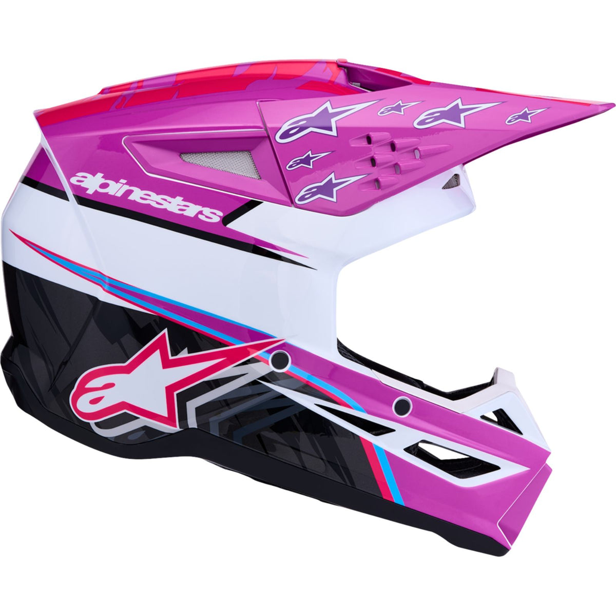 Alpinestars SM3 Helmet - Falcon - Purple/White/Black/Pink Fluo_2701542