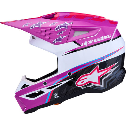 Alpinestars SM3 Helmet - Falcon - Purple/White/Black/Pink Fluo_2701775