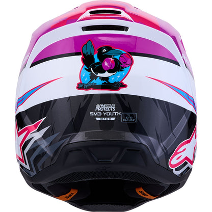 Alpinestars Youth SM3 Helmet - Falcon - Purple/White/Black/Pink Fluo_2701408