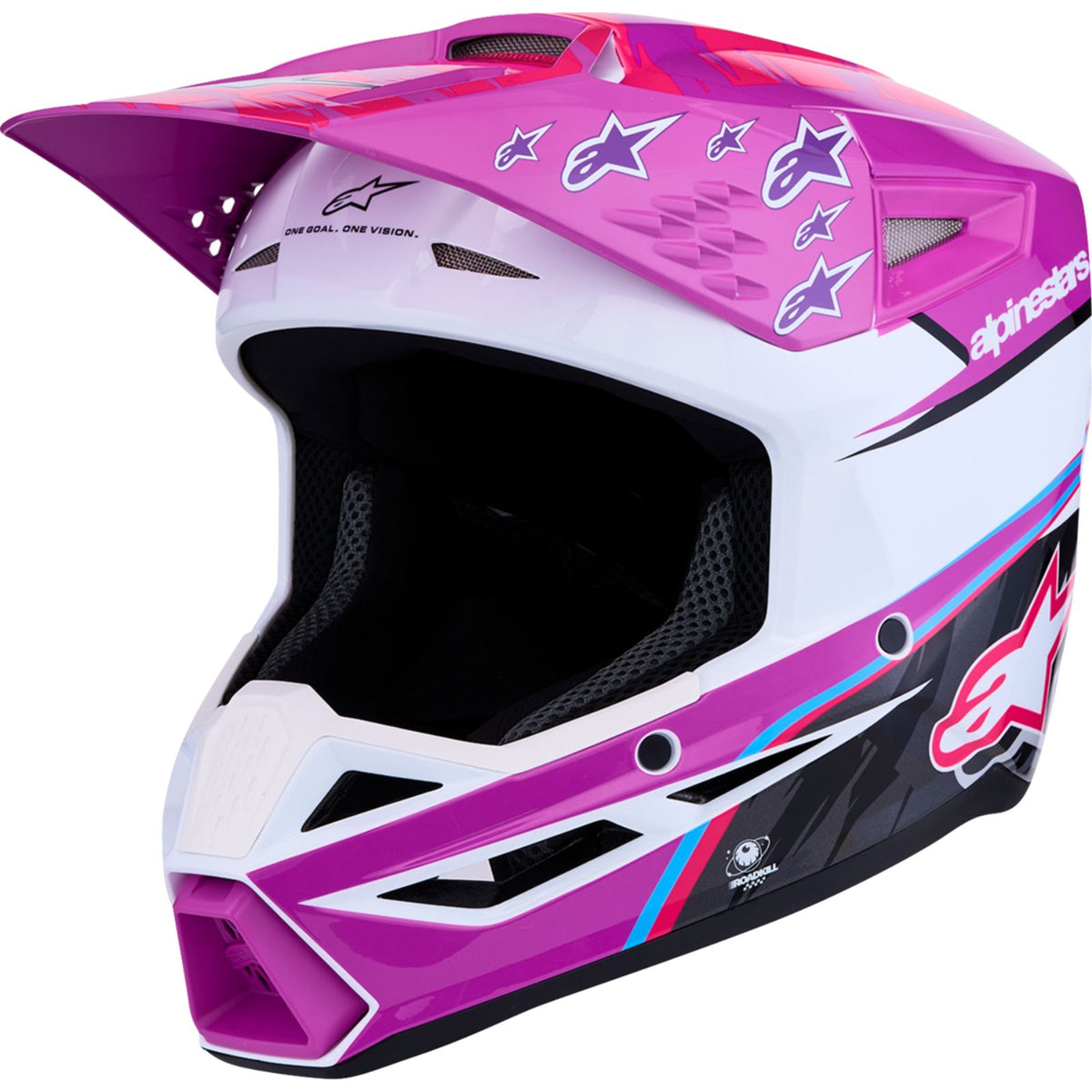Alpinestars Youth SM3 Helmet - Falcon - Purple/White/Black/Pink Fluo_2702071
