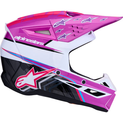Alpinestars Youth SM3 Helmet - Falcon - Purple/White/Black/Pink Fluo_2702072