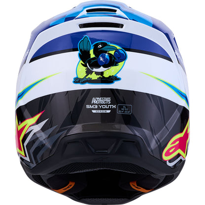 Alpinestars Youth SM3 Helmet - Falcon - Blue/White/Black/Pink Fluo_2700915