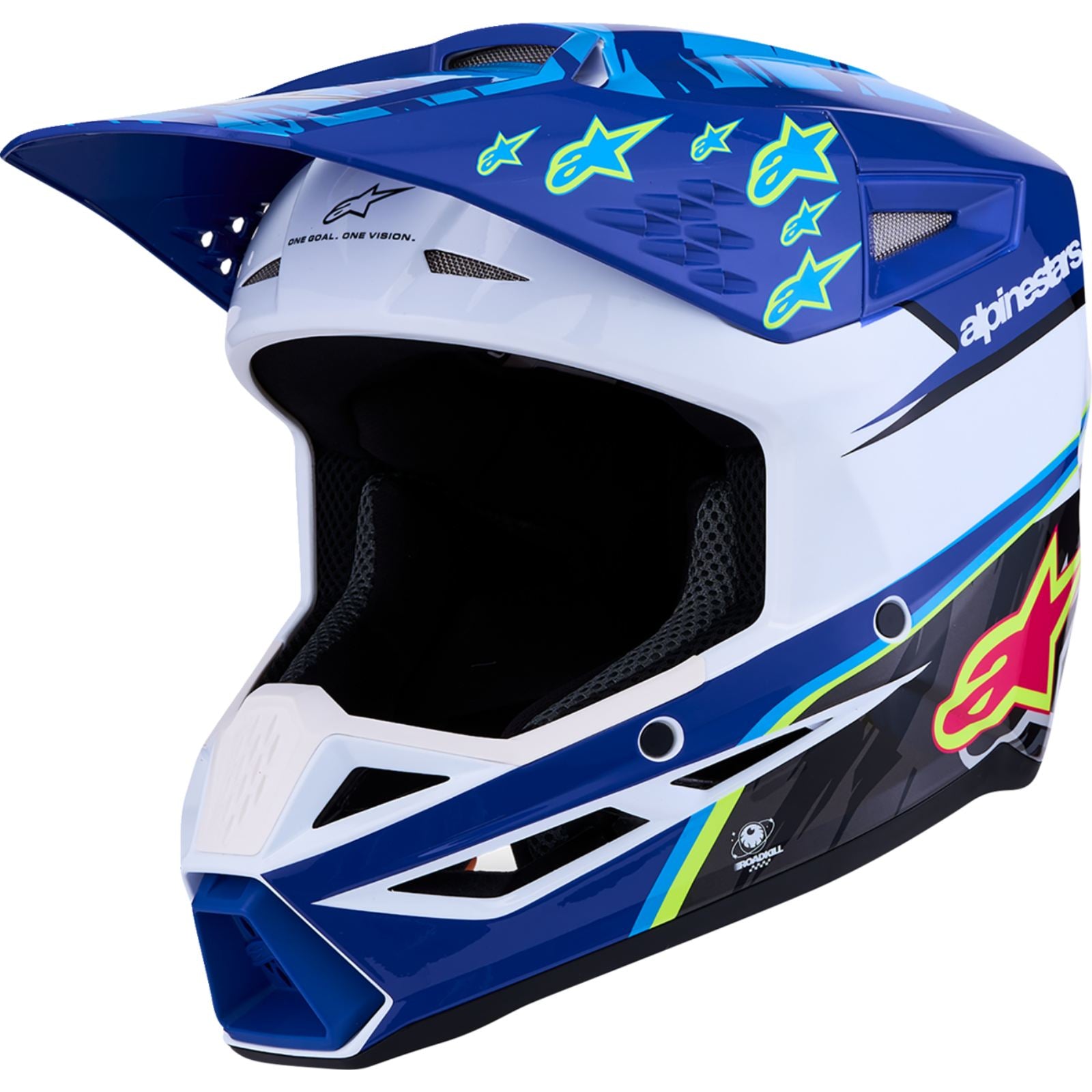 Alpinestars Youth SM3 Helmet - Falcon - Blue/White/Black/Pink Fluo_2701894
