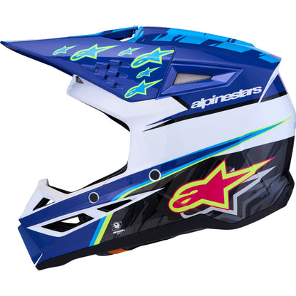 Alpinestars Youth SM3 Helmet - Falcon - Blue/White/Black/Pink Fluo_2701895