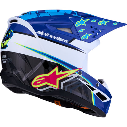 Alpinestars Youth SM3 Helmet - Falcon - Blue/White/Black/Pink Fluo_2702065