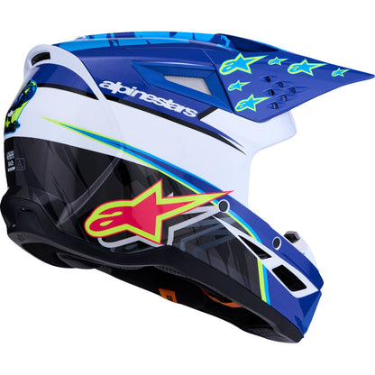 Alpinestars SM3 Helmet - Falcon - Blue/White/Black/Pink Fluo_2701237