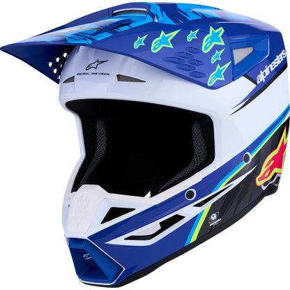 Alpinestars SM3 Helmet - Falcon - Blue/White/Black/Pink Fluo_2702339