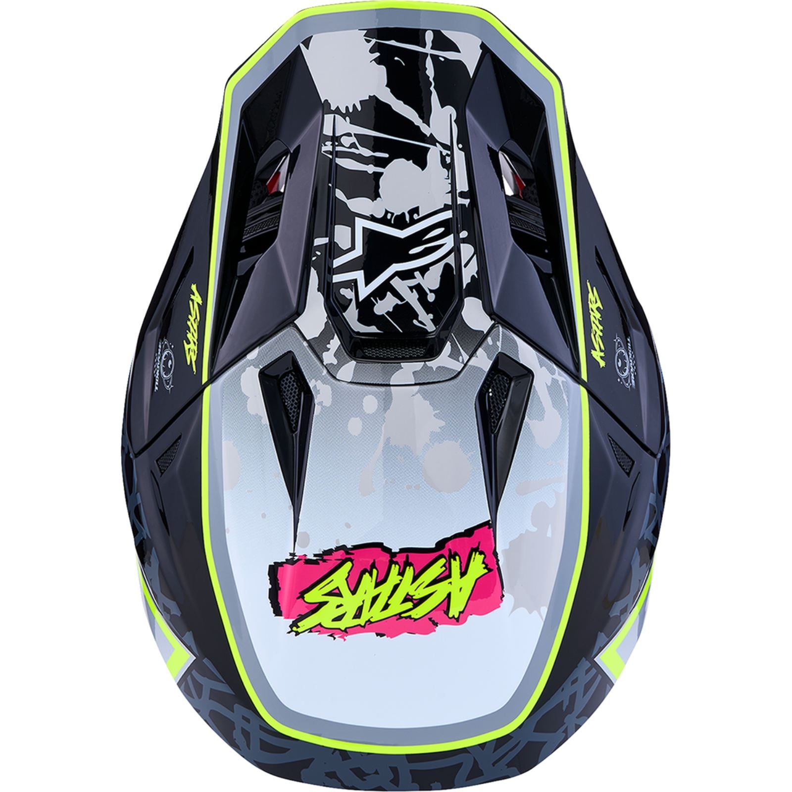 Alpinestars SM7 Helmet - Blaster - Black/Gray/White/Yellow Fluo_2701209
