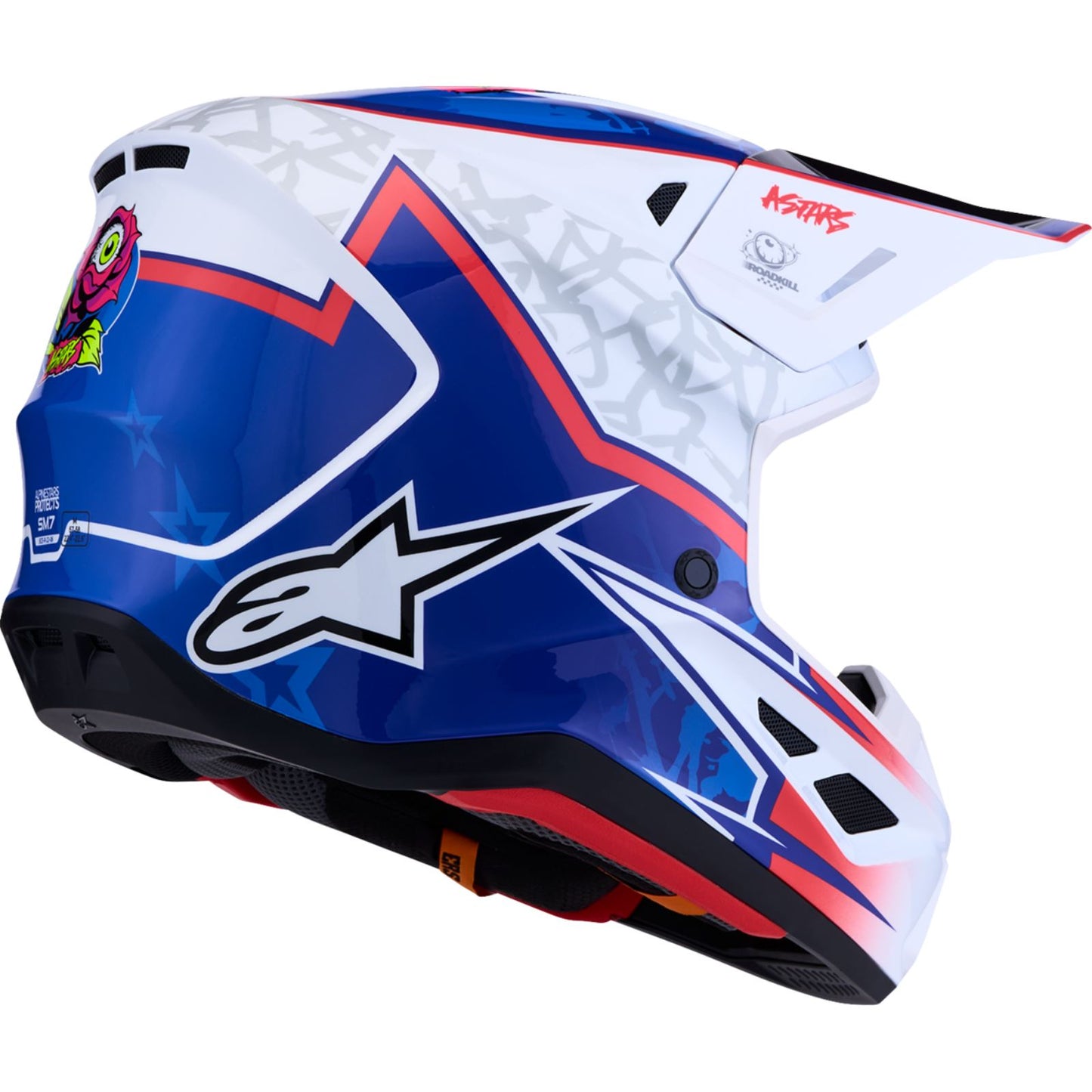 Alpinestars SM7 Helmet - Blaster - White/Blue/Red_2701329
