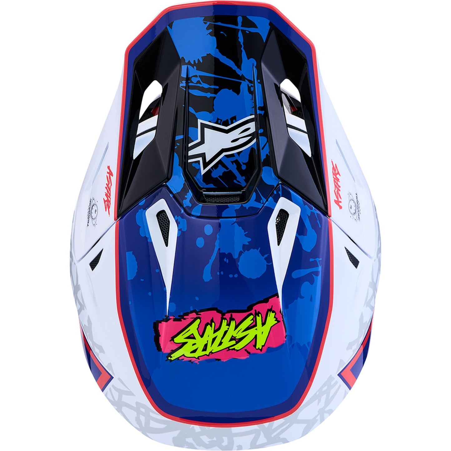 Alpinestars SM7 Helmet - Blaster - White/Blue/Red_2701523