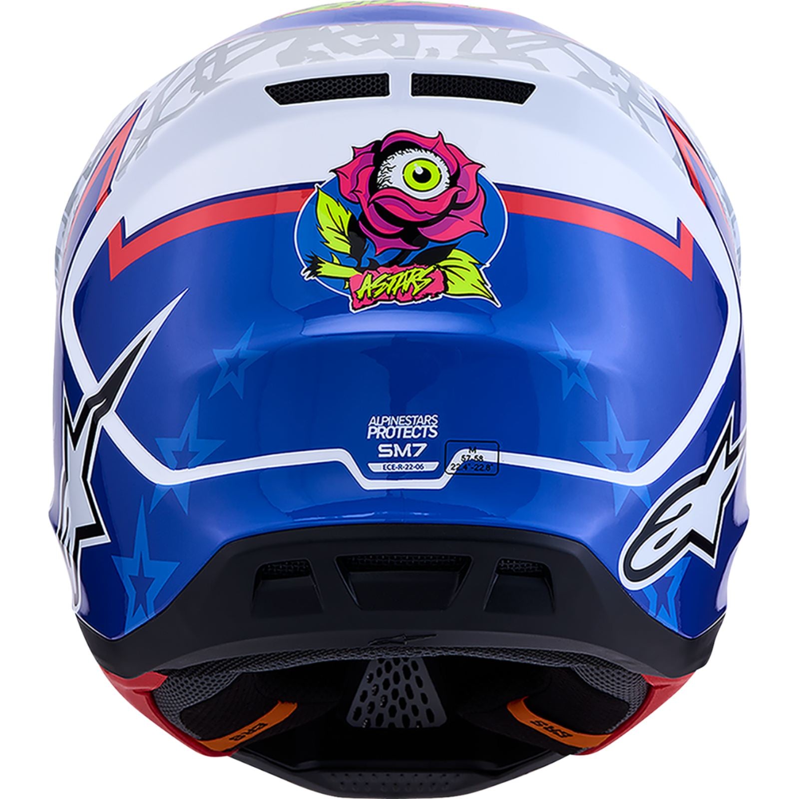 Alpinestars SM7 Helmet - Blaster - White/Blue/Red_2701816