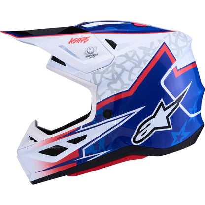 Alpinestars SM7 Helmet - Blaster - White/Blue/Red_2701904