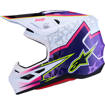 Alpinestars SM7 Helmet - Blaster - Purple/Pink/White_2701441