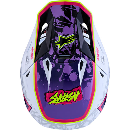 Alpinestars SM7 Helmet - Blaster - Purple/Pink/White_2701606
