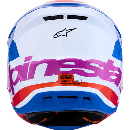 Alpinestars SM7 Helmet - Core - White/Blue/Orange/Pink_2701261