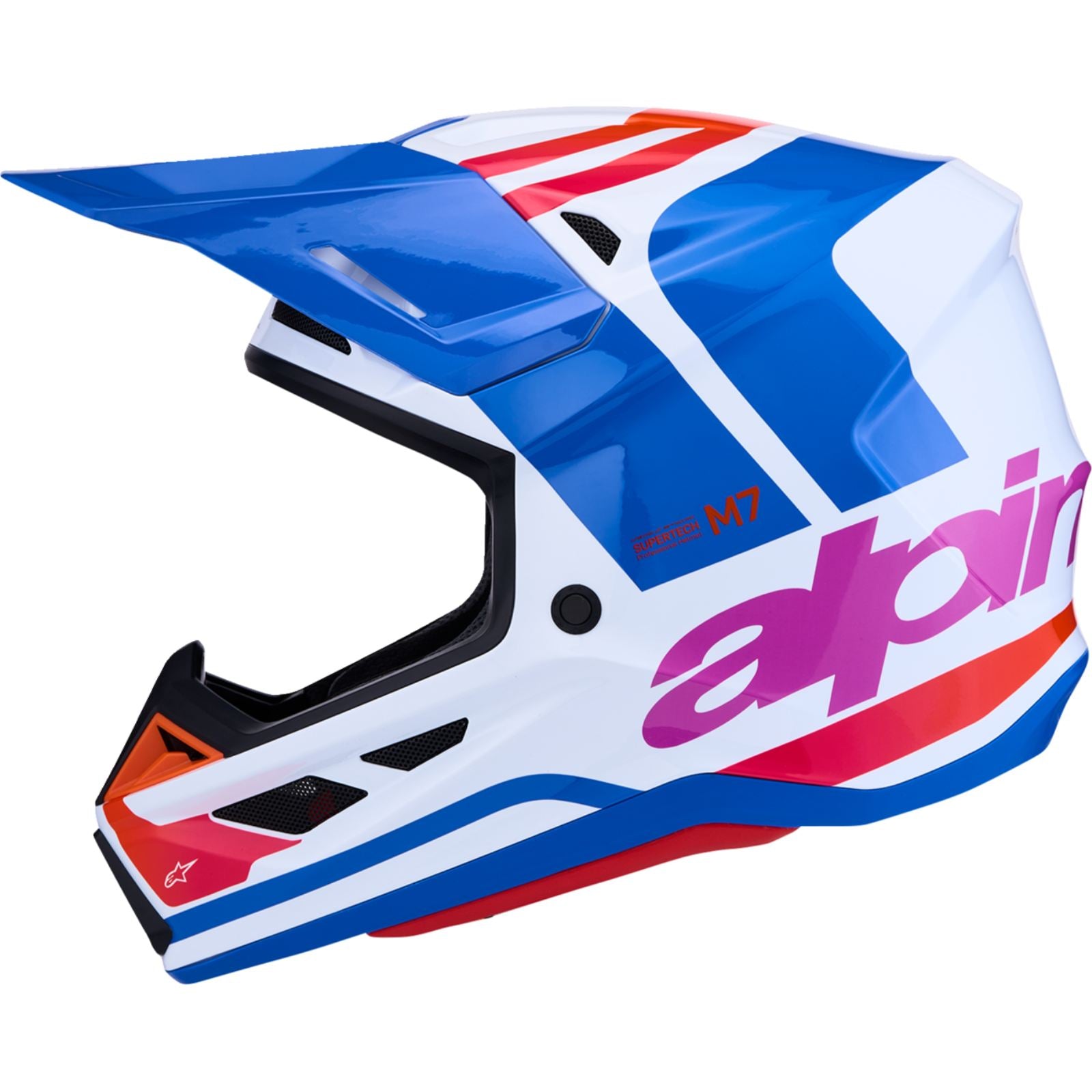 Alpinestars SM7 Helmet - Core - White/Blue/Orange/Pink_2702177