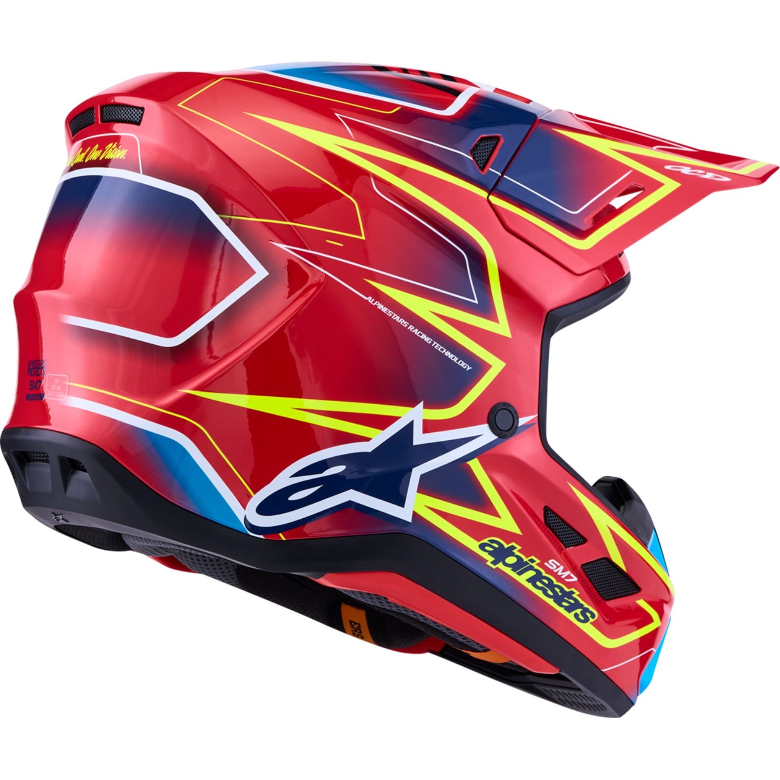 Alpinestars SM7 Helmet - Cast - Red/Yellow Fluo/Blue_2701427